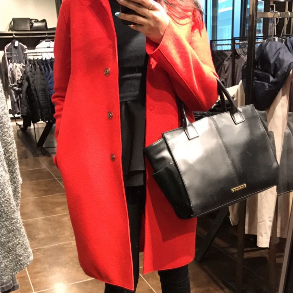 Red wool coat - Picture 5 of 6